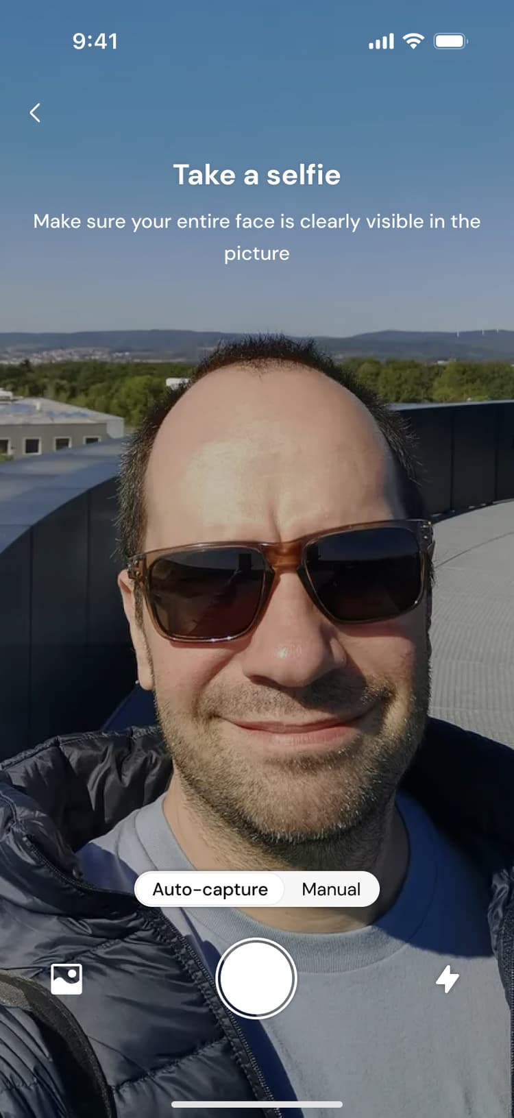 Document scan selfie